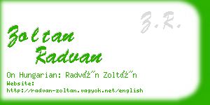 zoltan radvan business card